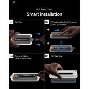 Spigen Galaxy S26 Screen Protector – GLAS.tR EZ Fit Pro (Anti-Reflection, 2 Pack) — product fit, construction or installation view 5