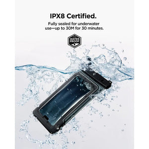 Spigen Universal Waterproof Phone Pouch (2 Pack) – Aqua Shield A611P — Matte Black, fit, construction or use view 5