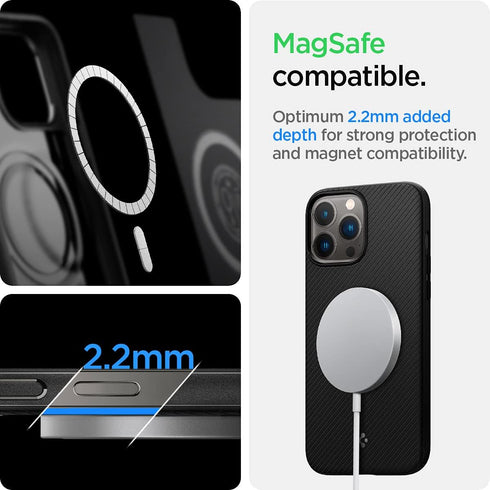 Spigen Mag Armor (MagFit) Compatible with MagSafe Designed for iPhone 13 Pro Case (2020) - Matte Black
