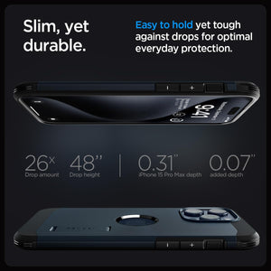 Spigen iPhone 15 Pro Max Case Tough Armor MagFit - Metal Slate - image 7