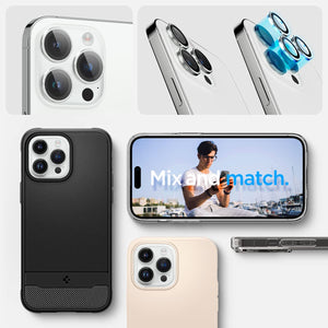 Spigen iPhone 17 Pro Max / 17 Pro Lens Protector – Optik Pro EZ Fit - Silver - AGL05599 - image 7