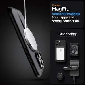 Spigen iPhone 16 Pro Case – Ultra Hybrid (MagFit) – Frost Black – detail image 5