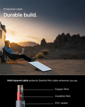 Spigen Starlink Mini 3-in-1 Power Cable 10 ft (3 m) - Gray - image 3