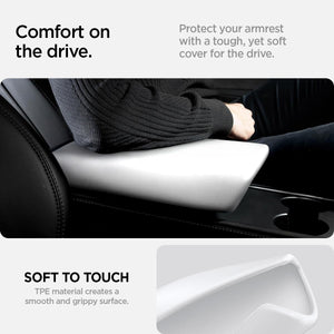 Spigen Tesla Model Y/3 center console armrest cover white image 5