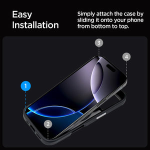 Spigen iPhone 16 Pro Max Case - Enzo Aramid MagFit - Black Silver - image 3