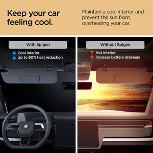 Spigen CryoShade Car Sunshade for Rivian R1T and R1S - Silver - image 4