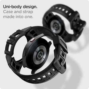 Spigen Galaxy Watch FE / 5 / 4 40mm Case + Band - Rugged Armor Pro - Charcoal Gray - ACS03165 - image 3