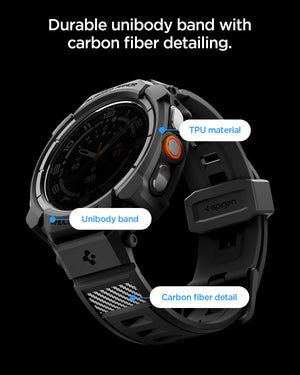 Spigen Galaxy Watch Ultra 2 47mm Case + Band - Rugged Armor Pro - Matte Black - image 4