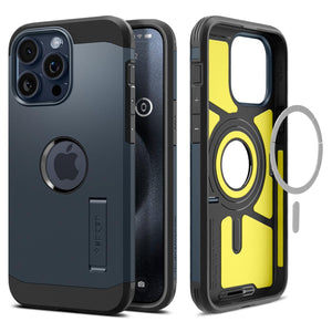 Spigen iPhone 15 Pro Max Case Tough Armor MagFit - Metal Slate - image 1