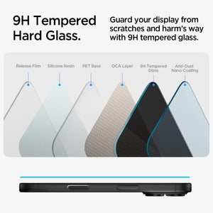 Spigen iPhone 16 Plus / 15 Plus Screen Protector GLAS.tR EZ Fit Privacy (2 Pack) - Privacy - image 4