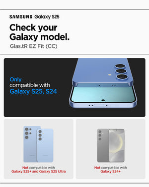 Spigen Galaxy S25 / S24 Screen Protector - Glas.tR EZ Fit Tempered Glass (2 Pack) - Clear - image 2