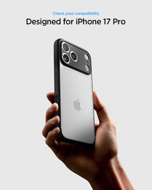 Spigen iPhone 17 Pro Ultra Hybrid case in Matte Black - compatibility confirmation