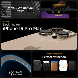 Spigen iPhone 16 Pro Max Case - Enzo Aramid MagFit - Black Silver - image 2