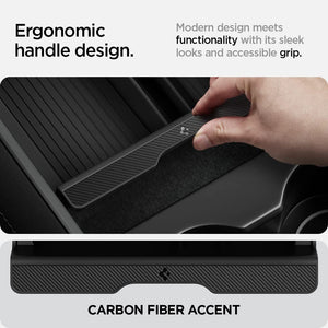 Spigen Tesla console organizer durable black tray detail