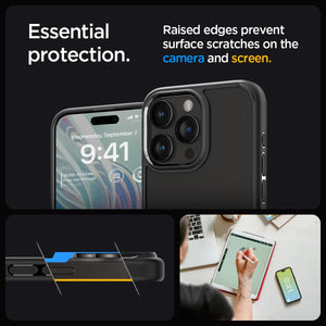 Spigen Ultra Hybrid case for iPhone 15 Pro Max in Matte Black – alternate detail 4