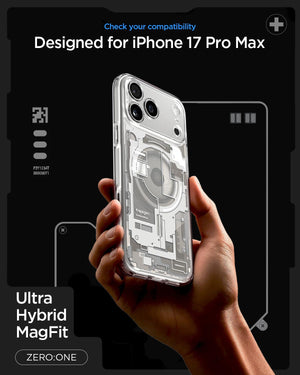 Spigen iPhone 17 Pro Max Ultra Hybrid Zero One MagFit case in Zero One Natural Titanium - iPhone 17 Pro Max compatibility confirmation