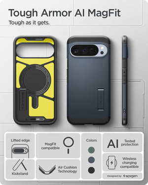 Spigen Tough Armor MagFit Google Pixel 10 Pro / Pixel 10 Kickstand Case - Metal Slate - image 3