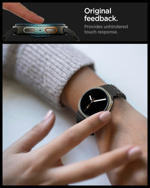 Spigen Galaxy Watch 9 / 8 44mm Screen Protector - Glas.tR EZ Fit (2 Pack) - Clear - image 4