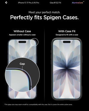 Spigen iPhone 16 Pro Screen Protector – GLAS.tR EZ Fit (2 Pack) – detail image 6
