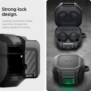 Spigen Galaxy Buds Live Case - Lock Fit - Matte Black - image 4