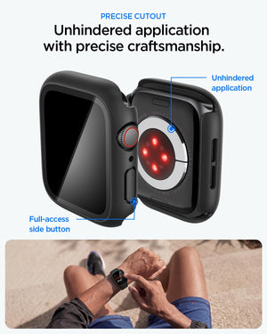 Spigen Thin Fit 360 Apple Watch SE 3/2 44mm Waterproof Case - Black - image 6