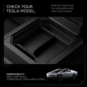 Spigen Cybertruck console tray with silicone padded storage sections
