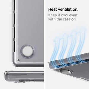 Spigen MacBook Pro 16-inch Airskin case - Crystal Clear - ACS04210 - image 6