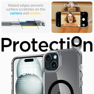 Spigen iPhone 15 Plus Case Ultra Hybrid MagFit - Carbon Fiber - ACS06663 - image 6