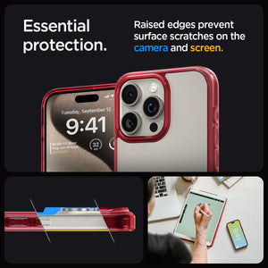 Spigen Ultra Hybrid case for iPhone 15 Pro Max in Deep Red – detail image 4