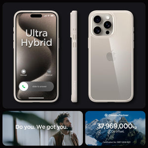 Spigen Ultra Hybrid case for iPhone 15 Pro Max in Natural Titanium – detail image 6