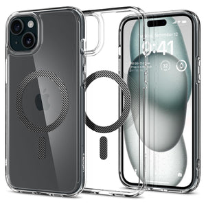 Spigen iPhone 15 Plus Case Ultra Hybrid MagFit - Carbon Fiber - ACS06663 - image 1