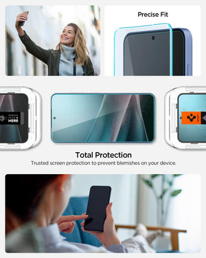 Spigen Galaxy S25 Plus / S24 Plus Screen Protector - Glas.tR EZ Fit Tempered Glass (2 Pack) - Clear - image 7