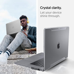 Spigen MacBook Pro 16-inch Airskin case - Crystal Clear - ACS04210 - image 4