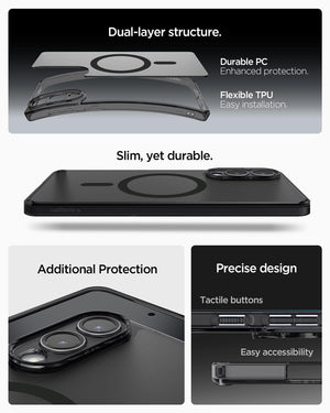 Spigen Galaxy S25 Edge Case - Ultra Hybrid MagFit - Frost Black - image 7