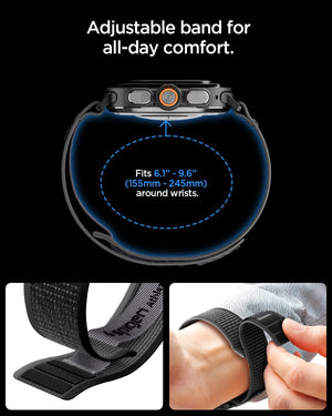 Spigen Galaxy Watch Ultra 2 & Ultra 47mm Band - Athlex Air - Active Black Gray - image 7