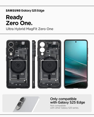 Spigen Galaxy S25 Edge Case - Ultra Hybrid MagFit - Zero One Black - image 2