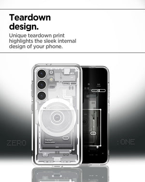 Spigen Galaxy S25 Case - Ultra Hybrid MagFit - Zero One White - image 6