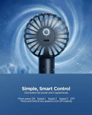 Spigen A905 portable fan three-speed controls