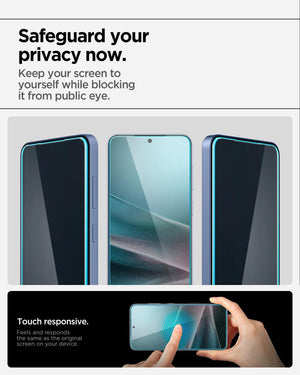 Spigen Galaxy S25 / S24 Privacy Screen Protector - Glas.tR EZ Fit (2 Pack) - Privacy - image 6