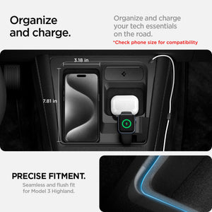 Spigen Tesla Model 3 Highland 3-in-1 organizer mount view 3