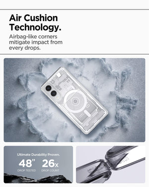 Spigen Galaxy S25 Edge Case - Ultra Hybrid MagFit - Zero One White - image 5