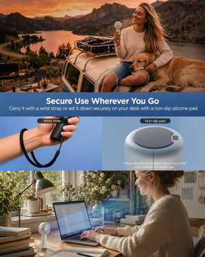 Spigen A905 mini fan for handheld and desktop use