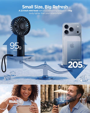 Spigen A905 mini fan dimensions and lightweight design