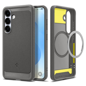 Spigen Galaxy S25 Rugged Armor MagFit Marble Gray case