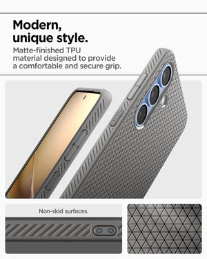 Spigen Galaxy S25 Liquid Air Marble Gray case view 4