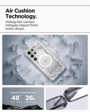 Spigen Galaxy S25 Ultra Ultra Hybrid MagFit Zero One White case view 7