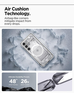 Spigen Galaxy S25 Case - Ultra Hybrid MagFit - Zero One White - image 7