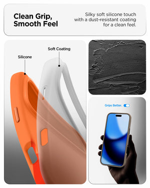Spigen iPhone 17 Pro Case – Silicone Fit (MagFit) - Cosmic Orange - image 3