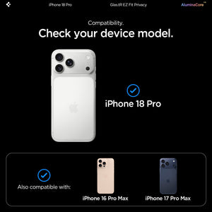 Spigen iPhone 18 Pro GLAS.tR EZ Fit | Privacy screen protector - 2 Pack - image 13