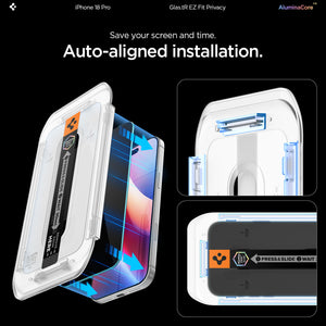 Spigen iPhone 18 Pro GLAS.tR EZ Fit | Privacy screen protector - 2 Pack - image 9